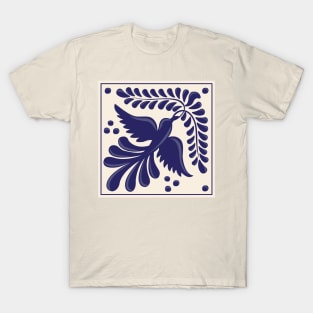 Flying Dove Talavera Tile by Akbaly T-Shirt